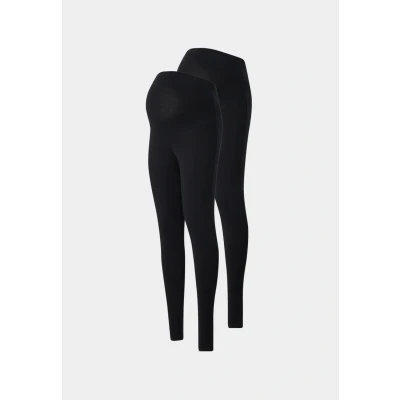 Bild av ONLY Maternity Olmlovely LIFE 2 PACK Leggings, Storlek: Small, Black/black