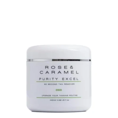 Bild av Rose &amp; Caramel Purity Excel 60 Second Fake Tan Remover. Express Exfoliating Self Eraser. Rapid Removal. Quick Remover, Vegan, Cruelty Free, Best Award Wining (440g)