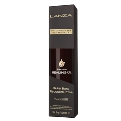 Bild av L&#039;ANZA Rapid Bond Reconstructor Keratin Healing Oil, Phyto IV Complex, Stärkande och Reparerande Hårolja, Hårbehandling för Skadat Torrt Hår, Veganskt Serum Kluvna Toppar (100 ml)