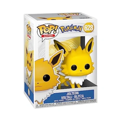 Bild av Funko POP! Games: Pokemon Jolteon Vinylfigur för samlare Presentidé Officiell handelsvara Leksaker barn och vuxna Fans av videospel Modellfigur utställning