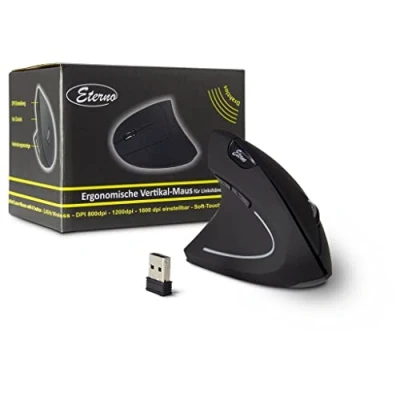 Bild av Inter Tech Eterno KM 206L Vertical mouse 6 knappar Svart