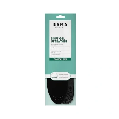 Bild av Bama Soft Gel Ultrathin skoinlägg dämpande gelsko inre sulor med mikrovelourskydd, stötabsorberande inlägg för vuxna 1 par UK 8/9 41/42 EUR