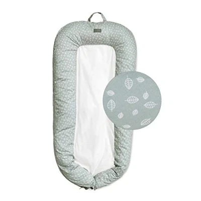 Bild av Vinter&amp;Bloom babynest, nordic leaf mild green