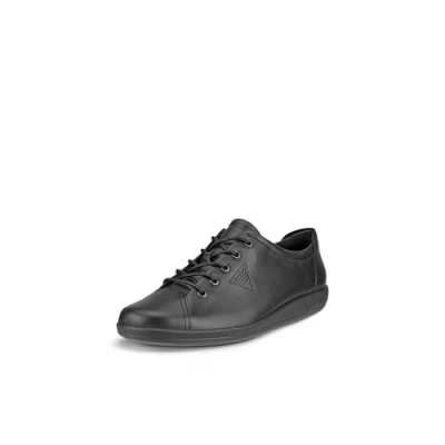 Bild av ECCO Damen Soft 2.0 Tie Hohe Sneaker, Black With Sole, 39 EU
