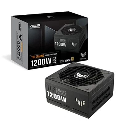 Bild av ASUS TUF Gaming 1 200 W guld (1 watt, helt modulär strömförsörjning, 80+ guldcertifierad, komponenter i militärkvalitet, dubbla kullager, axial teknisk fläkt, PCB beläggning, 10 års garanti)