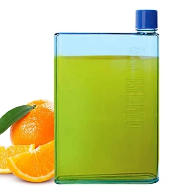 Bild av Platt vattenflaska,Bärbar snygg dryckesflaska 350ml/420ml Notebook flaska Miljövänlig BPA fri för skolaktiviteter Utomhusgym