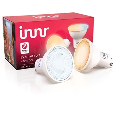 Bild av innr Zigbee GU10 lampa, White Ambiance, kompatibel med Philips Hue*, Alexa, Hey Google, SmartThings (bro krävs) Smart LED, Comfort Whiss, 2200K 5000K, 2 pack, RS 227 T