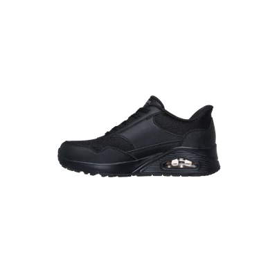 Bild av Skechers Sneakers, Storlek: 38.5, Black duraleather mesh Konstmaterial