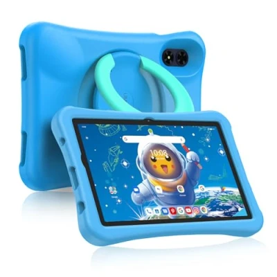 Bild av UMIDIGI Barnsurfplatta 10,1 tums Android 13, G2 barn surfplatta AB 3 år 8 GB (4+4) RAM 64 ROM/1TB, ögonskydd 1280 x 800HD, WiFi6, 6000 mAh MP med Eva Etui/OTG/typ C grå