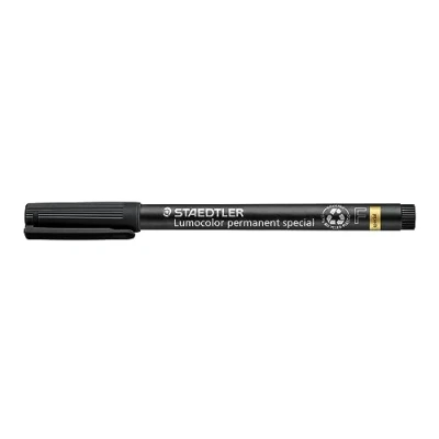 Bild av Staedtler 319 F 9 Folienstift Lumocolor special Spitze, circa 0.6 mm, permanent, schwarz, 10 Stück im Kartonetui, VE