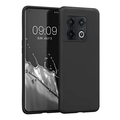 Bild av kwmobile fodral kompatibelt med OnePlus 10 Pro 5G mjukt smalt skyddande TPU silikonskydd svart matt