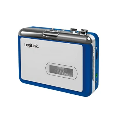 Bild av LogiLink UA0393 Bluetooth kassettspelare kan spela trådlöst via dina högtalare eller hörlurar, extra 3,5 mm uttag för kabelbundna BT version 5.0