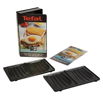 Bild av Tefal Croque Monsieur Plåt till Smörgåsgrill + 1 Receptbok, Svart, 4.4 x 15.5 24.2 cm