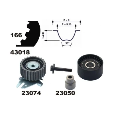 Bild av MAPCO 23014 Kit de distribution 166 ALFA ROMEO: 156 Berline, Sportwagon, 145, FIAT: Punto II 3/5 portes, Stilo Multi Wagon