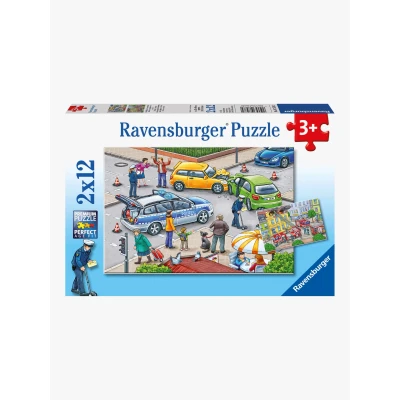 Bild av Ravensburger Pussel Blåljus på Väg 2x12 Bitar
