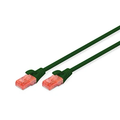 Bild av DIGITUS LAN Kabel Cat 6 3m RJ45 nätverkskabel UTP oskärmad kompatibel med 6A och 5e Grön