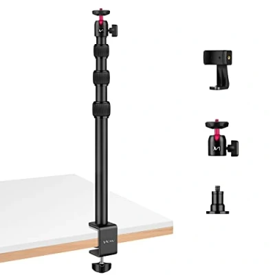 Bild av Victiv Kamera bordsstativ för DSLR Canon, 37105 cm, multifunktionellt ljusstativ, klämstativ med 1/4 tum kulhuvud, mobiltelefonbordsstativ mobiltelefonhållare smartphone,