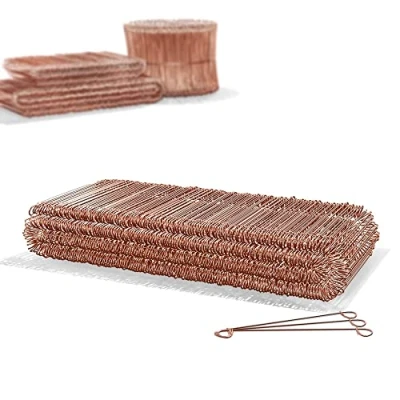 Bild av Heimfleiss® Rödeldraht Betongbindningstråd 1,0 x 100 160 mm (500 st.) kopparpläterad bindningstråd i 250, 500 &amp; 1000 buntar ögontråd Borrtråd för borrning Rödelzange trådpåsefästen
