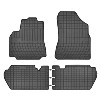 Bild av FROGUM 0633 Ensemble de tapis sol Caoutchouc avant et arrière 4 noir Sur mesure CITROËN: Berlingo II, II Van
