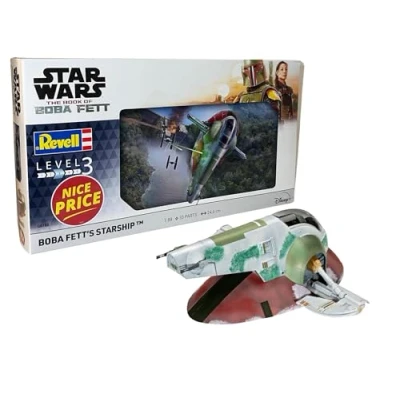 Bild av Revell 06785 Boba Fetts Starship 1:88 Scale Model Kit Star Wars originaltrogen modellbyggsats för nybörjare, olackerad