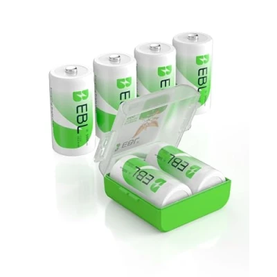 Bild av EBL C laddningsbara batterier 5000mAh industribatteri batterier, 6 stycken Ni MH celler