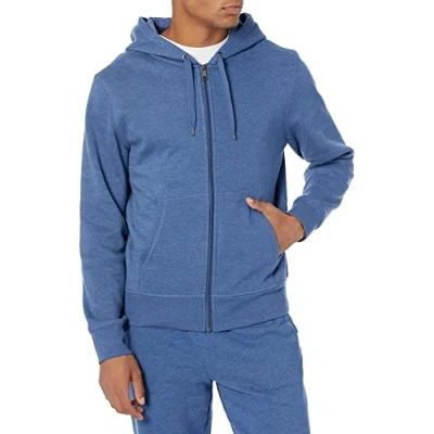 Bild av Amazon Essentials Men&#039;s Fleecetröja med hel dragkedja (finns i Big &amp; Tall), Blå ljung, M