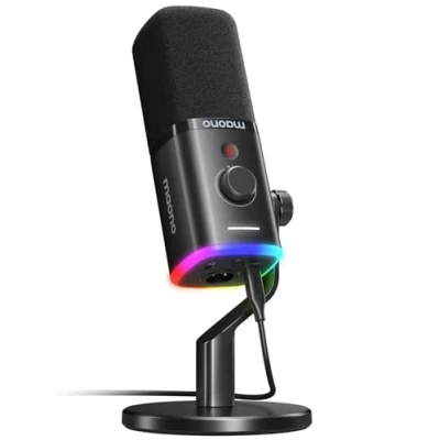 Bild av MAONO dynamisk spelmikrofon: USB XLR datormikrofon med programvara RGB PC mikrofon för gamer podcast mikrofonkit strömning inspelning studio YouTube innehåll skapande onlinechatt