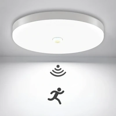 Bild av ACMHNC LED taklampa med rörelsesensor inomhus rund 360 radarsensor 18 W 6000 K kall vit hall lampa balkong badrum garage