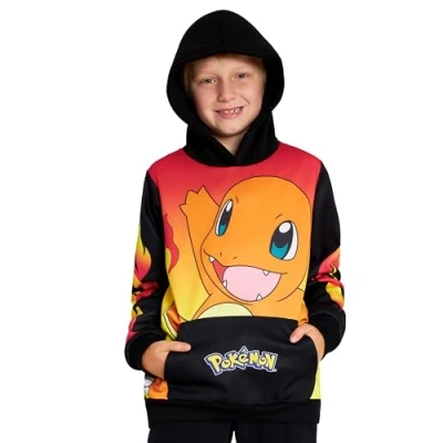 Bild av Pokémon Huvtröjor för barn, bekväm hoodie barn med kängurufickor, 7 8 år