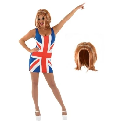 Bild av Fun Shack Union Jack klänningar för kvinnor Storbritannien, klänning kvinnor, British klänningar, outfit Flerfärgade, L