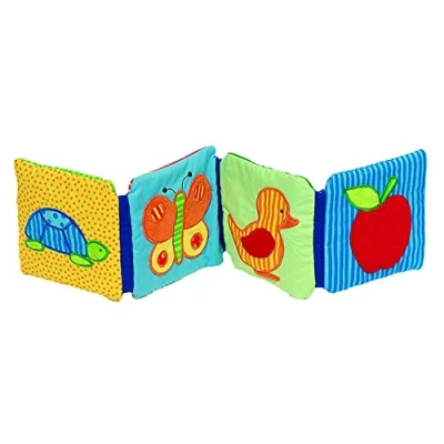 Bild av Goki Fabric Booklet with Rattle Crisp Foil and Pa