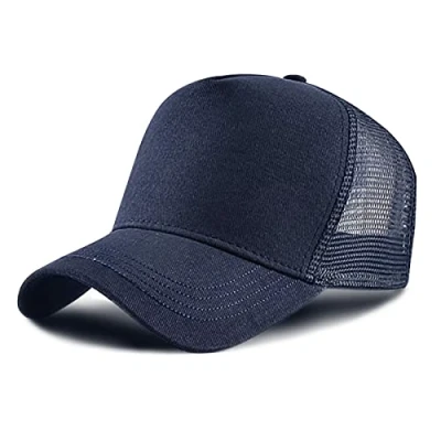 Bild av 5 Bakpanel Trucker Mesh Baseballkeps, Justerbar High Profile Keps, Tibetansk blå, one size