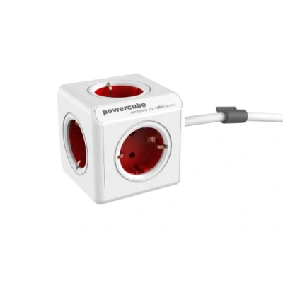 Bild av Segula bordsuttag PowerCube ext. 5 vägs röd 1, m 50450