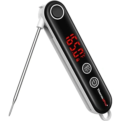Bild av ThermoPro TP18 digital professionell instickningstermometer termoelement termometer grill stektermometer kötttermometer kökstermometer med magnetisk hållare för stekning, barnmat, vin, BBQ