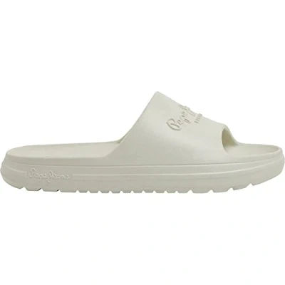 Bild av Pepe Jeans Beach Slide Platt slipin, Storlek: 40, White Konstmaterial