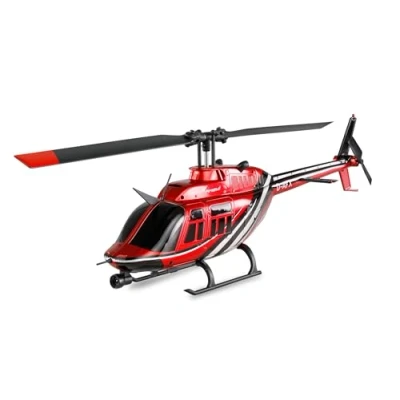 Bild av Amewi Bell 206 Jet Ranger CP Helikopter, 6 kanals 6G RTF, fjärrstyrd helikopter heli skala, röd svart, 1:33
