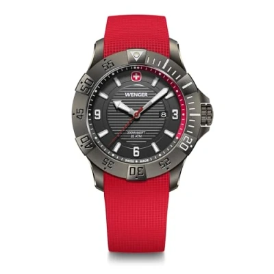 Bild av Wenger Seaforce Analog Kvarts Armbandsur För Män, Diameter 43 Mm, Tillverkad I Schweiz, Vattentät Upp Till 200 M, Silikonband, 01.0641.144