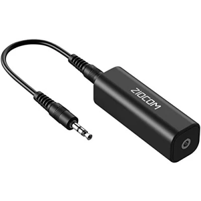 Bild av ZIOCOM Ground Loop Noise Isolator för bilstereo och stereoanläggning med 3,5 mm Aux ljudkabel, svart