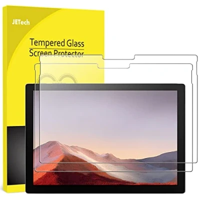 Bild av JETech Skärmskydd för Surface Pro 7 Plus/Surface 12,3 Tum, 9H Screen Protector Härdat Glas Film, Stöd Penna, HD Klar, 2 Pack