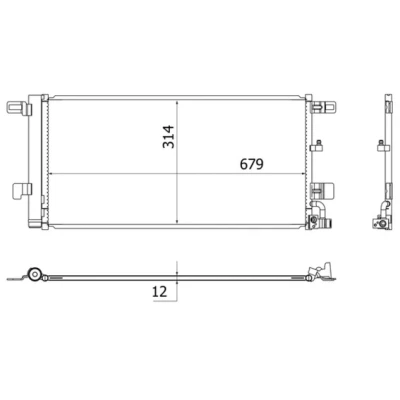 Bild av MAHLE ORIGINAL AC 961 000S Condenseur De Clim avec déshydrateur 679 AUDI: A4 B9 Berline, Avant, A5 Coupe