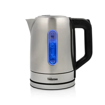 Bild av Tristar Wk, 1344 Edelstahlwasserkocher, 1.7 L, 2200 W, 360 Rotierbar, Verdecktes Heizelement, Mit Trockengeschutz