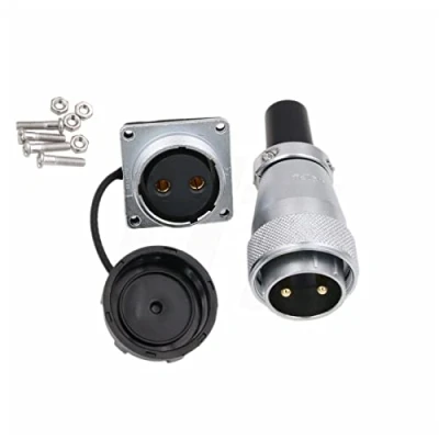 Bild av Hangton ws28 2 stift flyg rund metallkontakt 50A dammtät tung industriell kraft AC sol bil utomhusapplikation