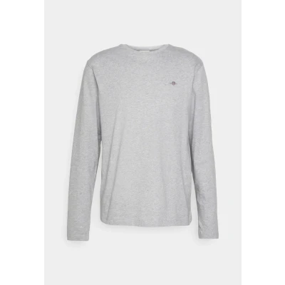Bild av GANT REG Shield Långärmad tröja, Storlek: 4XL, Grey melange