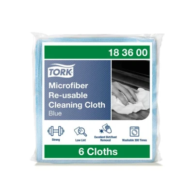 Bild av Tork Rengöringsduk mikrofiber blå 6/fp