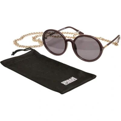 Bild av Urban Classics Unisex Accessoires Cannes WITH Chain Solglasögon, Storlek: One Size, Cherry