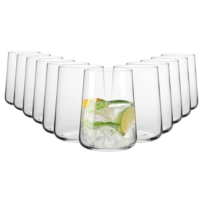 Bild av Krosno Vattenglas, drycker och juiceglas tumlare 490 ml set med 12 evighetssamlingar Blyfritt hållbart glas glaskoppar, glasglas perfekt för hem bar dricksglas