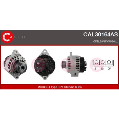 Bild av CASCO CAL30164AS Generator 12V 130A SAAB: 9 3 Kombi, Sedan, 5 OPEL: Vectra C Caravan, Astra H CC