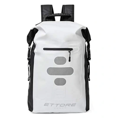 Bild av Ettore Cykelryggsäck 100% Vattentät Drybag 25L Svart/Vit Sonar