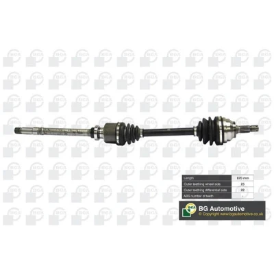 Bild av BGA DS1408R Arbre de transmission Essieu avant droit 865 CITROËN: Berlingo / First I, Xsara Picasso, I Van