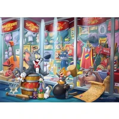 Bild av Ravensburger 12000408 Tom &amp; Jerry Hall Of Fame pussel 1000 bitar för vuxna och barn från 14 år uppåt,